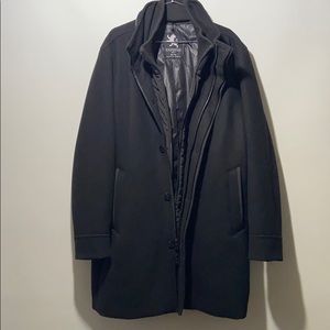 Men Express tech wool coat